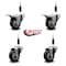 Service Caster 3'' Black Poly Swivel 7/8'' Expanding Stem Caster Set 2 Total Lock Brakes, 4PK SCC-EXTTL20S314-PPUB-BLK-2-S-2-78 - alternate 5